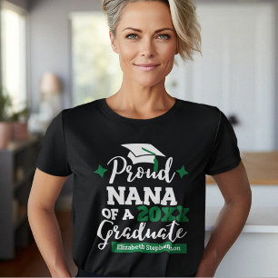 Trots Nana van 2023 afstuderen groen kwastje T-shirt