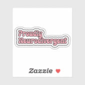 Trots neurodivergent roze neurodiversiteit sticker (Vel)
