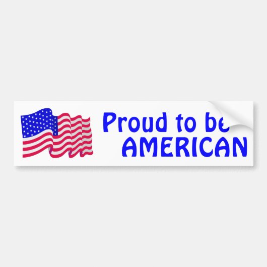 Trots om Amerikaans BUMPERSTICKER te zijn (Voorkant)