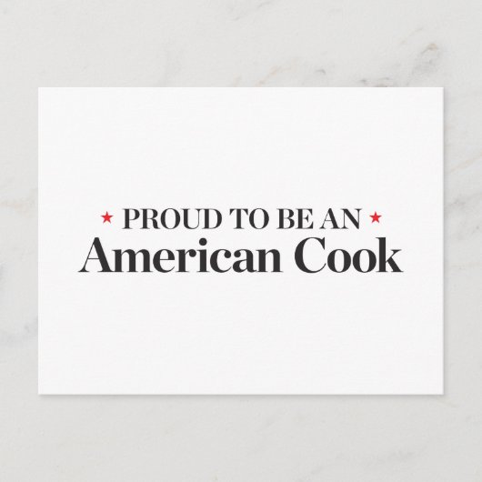 Trots om Amerikaanse Cook te zijn Briefkaart (Voorkant)