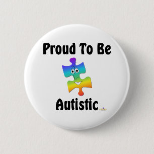 Trots om autistisch te zijn ronde button 5,7 cm