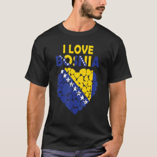 trots om Bosnisch te zijn Ik hou van Bosnië-vlag B T-shirt
