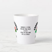 TROTS OM CYMRAEG Welsh leraar waardering TE LEREN Latte Mok (Voorkant)