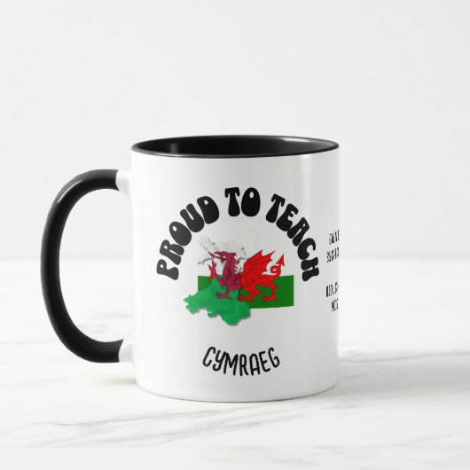 TROTS OM CYMRAEG Welsh leraar waardering TE LEREN Mok (Links)