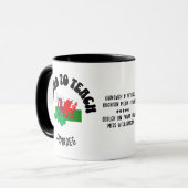 TROTS OM CYMRAEG Welsh leraar waardering TE LEREN Mok (Voorkant links)