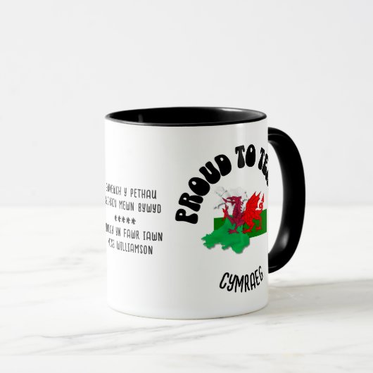 TROTS OM CYMRAEG Welsh leraar waardering TE LEREN Mok (Voorkant rechts)