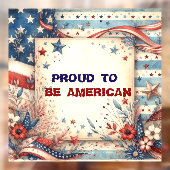 Trots om de Amerikaanse Onafhankelijkheidsdag Shab Raamsticker (Vel 2)