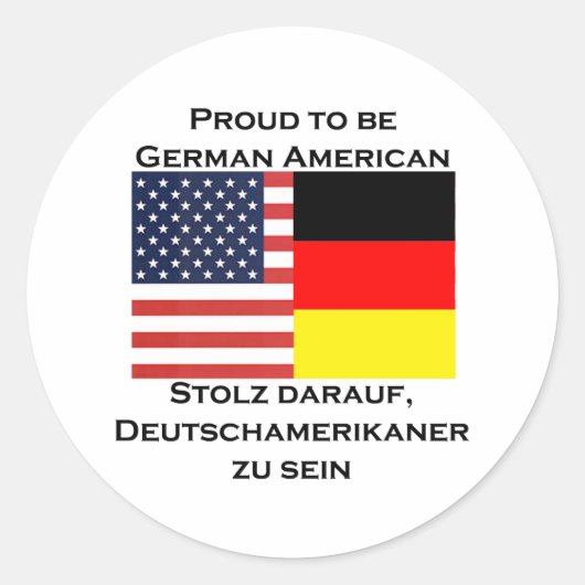 Trots om Duits-Amerikaans te zijn Ronde Sticker (Voorkant)