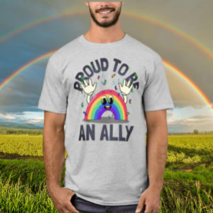Trots om een bondgenoot Rainbow te zijn T-shirt