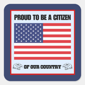 Trots om een burger van ons land te zijn vierkante sticker