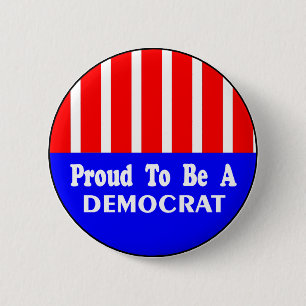 Trots om een Button van de Democraat te zijn
