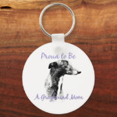 Trots om een Greyhound Moeder Sleutelhanger te zij (Voorkant)