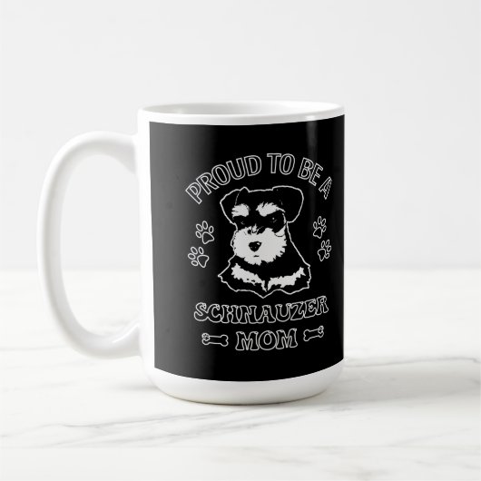 Trots om een Schnauzer moeder te zijn Koffiemok (Links)