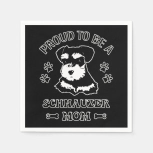 Trots om een Schnauzer moeder te zijn Servet