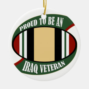 trots om een veteraan uit Irak te worden Keramisch Ornament