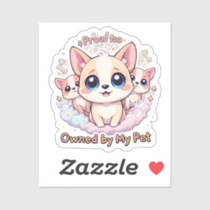 Trots om eigendom te zijn van My Pet Vinyl Dog Sti Sticker