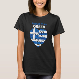 trots om Grieks te zijn Ik hou van Griekenland vla T-shirt