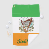 Trots om Iers Harp en Shamrock Custom te zijn Golfhanddoek (Insitu)