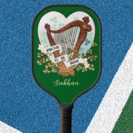 Trots om Iers  Harp en Shamrock Custom te zijn Pickleball Paddle