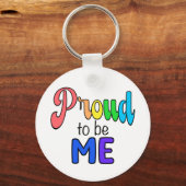 "Trots om mij te zijn" Rainbow Text Sleutelhanger (Achterkant)