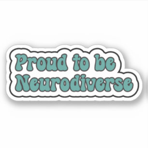 Trots om Neurodiverse Blauwgroen Neurodiversiteit Sticker