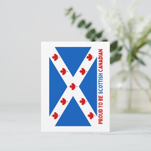 TROTS OM SCHOTSE CANADEES TE ZIJN! BRIEFKAART (Staand voorkant)