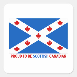 TROTS OM SCHOTSE CANADEES TE ZIJN! VIERKANTE STICKER