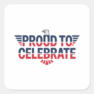 Trots om te vieren vierkante sticker