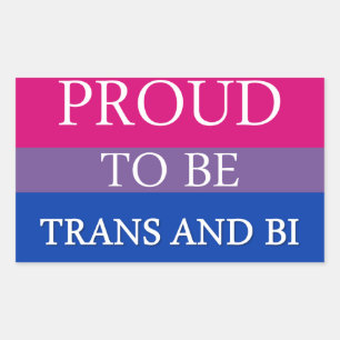 Trots om Trans en Bi zijn Rechthoekige Sticker
