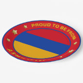 trots om uit Armenië te komen Papieren Bordje (Gekanteld)