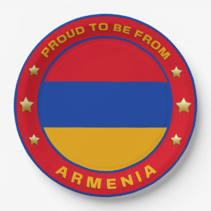 trots om uit Armenië te komen Papieren Bordje