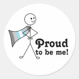 Trots op Be Me Demiboy Pride superheld Ronde Sticker