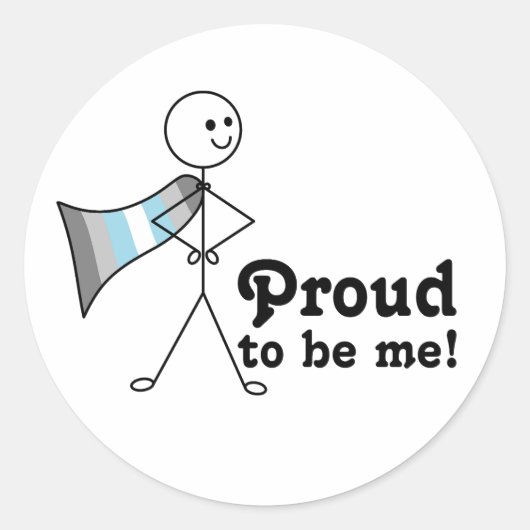 Trots op Be Me Demiboy Pride superheld Ronde Sticker (Voorkant)