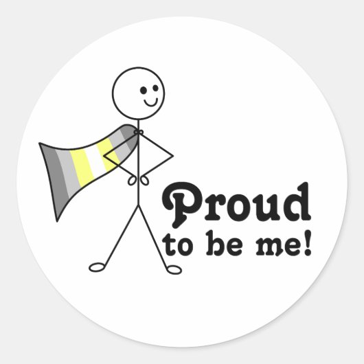 Trots op Be Me Demigender Pride superheld Ronde Sticker (Voorkant)