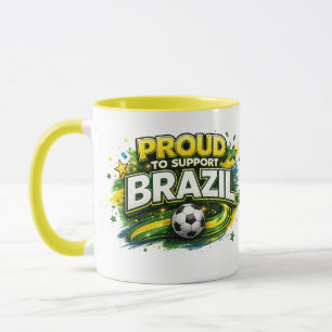 TROTS OP BRAZILIË Voetbal Fan Mok Braziliaans