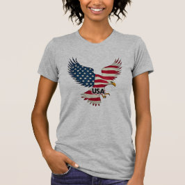 Trots op de Amerikaanse vlag van de Patriotic Eagl T-shirt