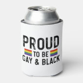 Trots op de Gay and Black Pride 2025 Blikjeskoeler (Blikje Voorkant)