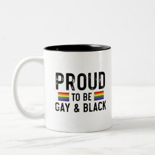 Trots op de Gay and Black Pride 2025 Tweekleurige Koffiemok