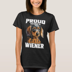 Trots op een beetje Wiener - teckel huisdier hond T-shirt