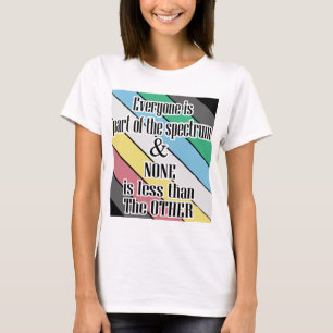 trots op een beperking iedereen maakt deel uit van t-shirt