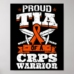 Trots op een CRPS Warrior RSD Awareness Ribbon R Poster