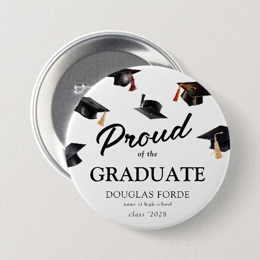 Trots op het Afstuderen Afstuderen Ronde Button 7,6 Cm (Voorkant /achterkant)
