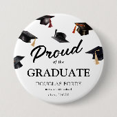 Trots op het Afstuderen Afstuderen Ronde Button 7,6 Cm (Voorkant)