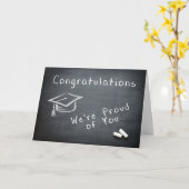 Trots op je Afstuderen schoolbord Kaart (Gele Bloem)