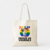 Trots op jezelf - Gay Pride Vrouw Portrait Tote Bag (Achterkant)