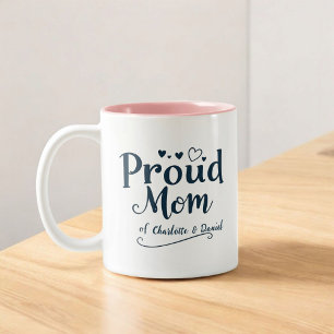 Trots op mama Gepersonaliseerde Moederdag Tweekleurige Koffiemok