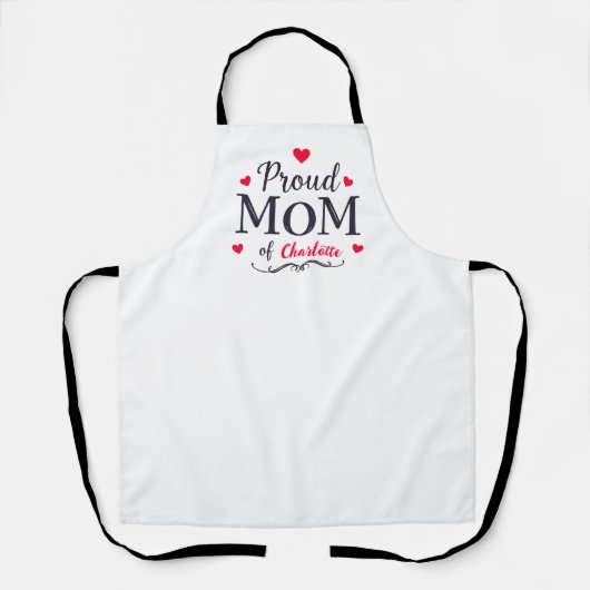 Trots op mama | Schattigee gepersonaliseerde Moede Schort (Voorkant)