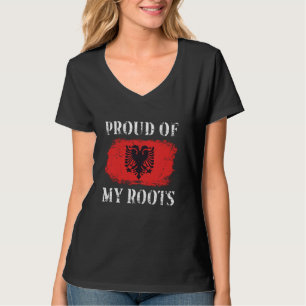 Trots op mijn Albanese roots Albanië vlag T-shirt