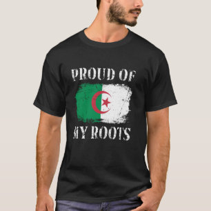 Trots op mijn Algerijnse roots Algerijnse vlag Alg T-shirt
