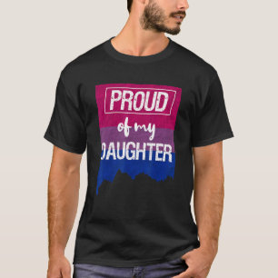 Trots op mijn biseksuele dochter mama vader lgbt g t-shirt